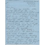 Harry Johnson 617 Sqn WW2 Tirpitz raid hand written letter. From the Jim Shortland 617 Sqn Historian