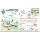 Empire Test Pilots cover signed by Five early pilots inc Col Al Worden Apollo 15 astronaut who was