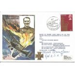 Historical Aviation Flown Cover dedicated to Captain Leefe Robinson VC. Cover illustrates the