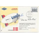 Historical Aviation Flown cover ‘The Europa’ Goodyear Type GZ-20A (Blimp non-rigid Airship),