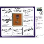 WW2 multisigned DM cover The Award of the Distinguished Flying Cross signed by Sir Robin Hooper,