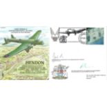 Hendon Planes & Places official double signed cover RAF P&P20. Signed by The Worshipful The Mayor of