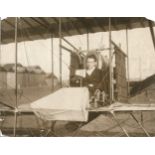 Sir Tom Sopwith, two original press photographs attempting to win the Michelin Trophy. Good