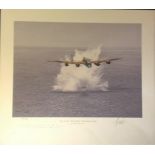 Dambuster World War Two print 19x17 titled Too Low? Too Slow (Four Days to Go!) signed in pencil