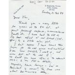 James Willie Tait 617 Sqn WW2 Tirpitz raid hand written letter. From the Jim Shortland 617 Sqn