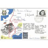 RAF Escaping Society cover dedicated to the Dutch-Paris Line, signed by FOUR veterans of the line,