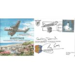 Hastings Planes & Places official double signed cover RAF P&P8. Signed by The Right Worshipful,