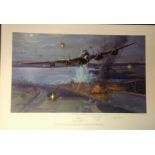 Dambusters World War Two print 19x28 titled Night of the Heroes Artist studio edition 3/5. signed in