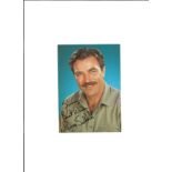 Tom Selleck signed 6x4 - dedicated photo 'To Simon, Best Wishes'. Good Condition. All signed