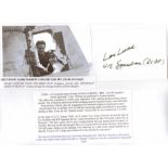WW2 fighter ace Signature of Lieutenant James Forrest 'Lou' Luma DFC (UK), DFC (USA). American