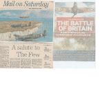 wo collectable commemorative Battle of Britain unsigned newspapers. (a) 50th Anniversary edition