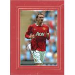 Football Phil Jones Approx. 16x12 overall mounted signed colour photo pictured in action for