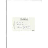 Patricia Routledge signed 'For Simon Best Wishes' on a Waitrose payment slip Approx. 5x3 - gained in