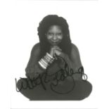 Whoopi Goldberg signed 10x8 black and white relaxed shot of the actress. Good Condition. All