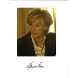 Glenn Close signature piece mounted below colour photo. Approx. overall size 16x12. Good