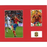 Football Juan Mata 6x8 mounted signature piece includes colour photo and a signed trading card