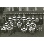 Autographed 12 X 8 Photo, Tom David, A Superb Image Depicting The Barbarians Team Posing For