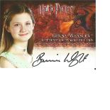 Bonnie Wright as Ginny Weasley signed Harry Potter Collection autographed Artbox trading card.