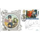 Peter Purves signed Postman Pat 'silk' cachet. Special pictorial hand-stamp 'Postman Pat, Leeds,