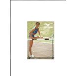 Sally Gunnell signed 6x4 - colour photo of Gunnell promoting Mizuno range, signed at foot of shot.