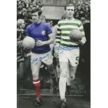 Autographed 12 X 8 Photo, Celtic V Rangers, A Superb Image Depicting Celtic Captain Billy McNeil And