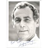 Geoffrey Hutchings signed 7x5 b/w photo. British actor. Dedicated. Good Condition. All signed pieces