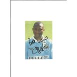 Peter Ndlovu signed 6x4 head and shoulder shot of the former Zimbabwean international, in Coventry