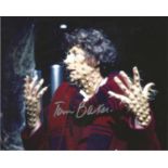 Tom Baker Dr. Who hand signed 10x8 photo. This beautiful hand signed photo depicts Tom Baker as