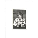 Virginia Wade signed 6x4; black and white image of the former Wimbledon singles champion sat, signed