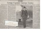 WW2 fighter ace Signature and Obituary of Group Captain Horace Stanley Darley DSO 609 Squadron