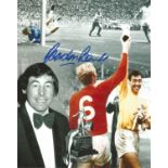 Gordon Banks Signed England 1966 World Cup Montage 8x10 Photo. Good Condition. All signed pieces