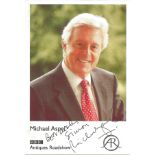 Michael Aspel Multiple signed 6 x4 Antiques Roadshow