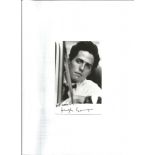 Hugh Grant - 6x4; black and white image of Grant leaning out of a car window, signed in black.