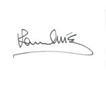 Paul McCartney signed 6x3 white card. Good Condition. All signed pieces come with a Certificate of