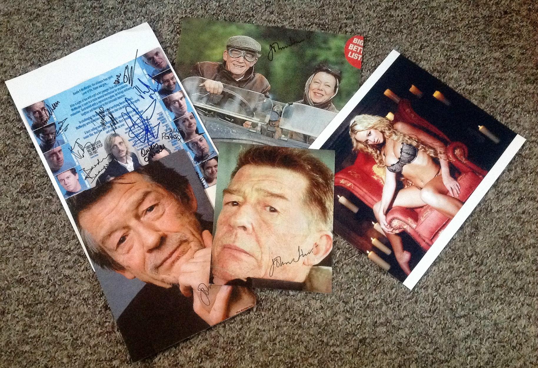 Theatre collection 5 signature piece and flyers signatures include John Hurt, Christian Slater,