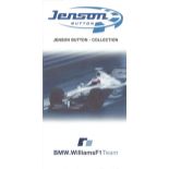 Jenson Button - signed within BMW Williams folded merchandise flyer - gained in person at Goodwood