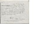 Admiral William F. Slayter signed on 7 x 6 inch sized pages. These were to certify, when Junior