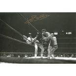 Autographed 12 X 8 Photo, Ken Buchanan, A Superb Image Depicting The Scot Going Through The Ropes