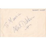 Albert Dekker signed album page. Dedicated. Good Condition. All signed pieces come with a