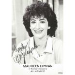 Maureen Lipman Actress Signed Promo Photo. Good Condition. All signed pieces come with a Certificate