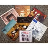 Music collection 7 signed record and cd sleeves includes vinyl records and disc signatures include