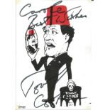 Tommy Cooper signed 6x4 caricature card to Carole. Good Condition. All signed pieces come with a