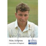 Mike Atherton signed 6x4 colour head shot of the former England captain. Good Condition. All