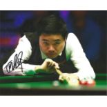 Ding Jun Hui Signed Snooker 8x10 Photo. Good Condition. All signed pieces come with a Certificate of