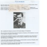 WW2 fighter ace Signature of Flight Lieutenant John Munro Storie 615 & 607 Squadrons Battle of