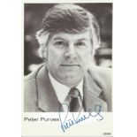 Peter Purves signed 6x4 b/w photo. British broadcaster. Good Condition. All signed pieces come