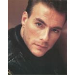 Jean Claude Van Damme - 10x8 - black and white image of the actor, signed at foot. Good Condition.