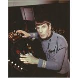 Leonard Nimoy signed 10x8 colour Star Trek photo. Good Condition. All signed pieces come with a