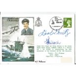 WW2 Boat signed Squadron Leader T. M Bulloch DSO, DFC flown cover signed by Admiral Karl Donitz,