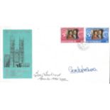 Glenda Jackson and Betty Boothroyd signed Royal Silver Wedding FDC. Montserrat FDI postmark. Good